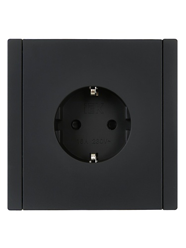 FORTE&PIANO Роз. с з/к з/ш б/к 16А FP113 чер. IEK | код FP-R14-16-1-K02 | IEK фото 3