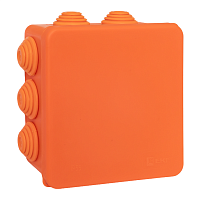 Коробка огнестойкая E45 100х100х50мм с клеммниками 6 полюсов 0,5-6мм2 IP55 HF EKF | код plc-kmfr-100-606 | EKF