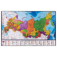 Коврик-подкладка настольный для письма (590х380 мм), с картой России, BRAUBERG, 236776 | код 236776 | BRAUBERG