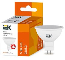 Лампа светодиодная ECO MR16 софит 5Вт 230В 3000К GU5.3 | код. LLE-MR16-5-230-30-GU5 | IEK