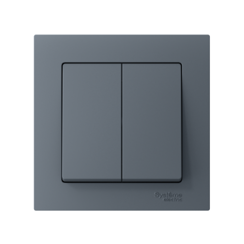 ATLASDESIGN 2-клавишный ВЫКЛЮЧАТЕЛЬ, сх.5, 10АХ, в сборе, быстрозажимные клеммы, ГРИФЕЛЬ | код ATN000752S | Systeme Electric фото 2