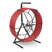 Cabeus Pull-M3-6-50m Устройство для протяжки кабеля в стояках и трубах межэтажных конструкций мини УЗК в металлической кассете с держателем тип №3, 50м (диаметр стеклопрутка 6 мм) | код 9792c | Cabeus
