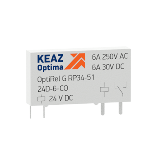 Реле промежуточное OptiRel G RP34-51-24D-6-NO | код 281144 | КЭАЗ