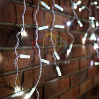 Гирлянда "Айсикл" (бахрома) 4.8х0.6м 176LED бел. 11Вт 230В IP65 провод бел. | код 255-137 | Neon-Night