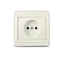 Розетка Валери без заземления слоновая кость | код Б-В0022 | Универсал