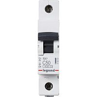 Выключатель автоматический однополюсный RX3 4500 50А C 4,5кА | код. 419669 | Legrand 