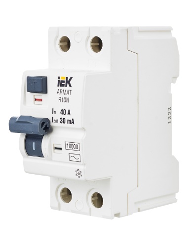 ARMAT Выключатель дифференциального тока R10N 2P 40А 30мА тип AC | код AR-R10N-2-040C030 | IEK фото 5