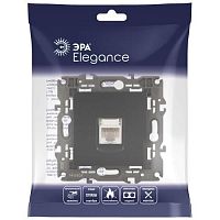 Розетка RJ45, Эра Elegance, антрацит, 14-3107-05 | код Б0034306 | ЭРА