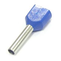 Наконечник втулочный изолированный двойной RUICHI DTE02513, 2.9x13 мм, 2х2,5 мм?, синий | код 58706 | Ruichi