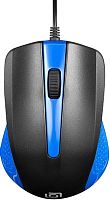 Мышь Оклик 225M черный/синий оптическая (1200dpi) USB (3but) | код 288233 | Oklick