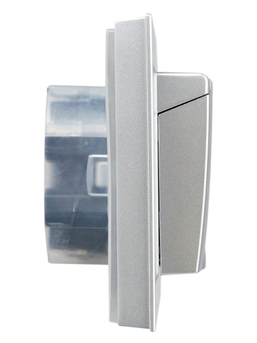 BRITE Розетка 2-местная с заземлением с защитными шторками и крышкой 16А в сборе IP44 РСбш12-3-44-БрА алюминий | код BR-R26-16-44-K47-F | IEK фото 5