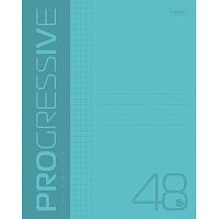 Тетрадь А5 48 л. HATBER скоба, клетка, обложка пластик, PROGRESSIVE Бирюзовая, 48Т5В1 | код 113145 | HATBER