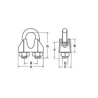 Зажим для троса d10 (уп.50шт) Rexant 09-5600