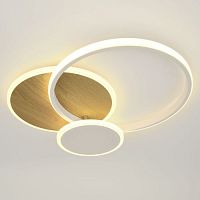 Светильник светодиодный потолочный ДПБ-60Вт 2 420Лм Модерн с ДУ City CLL-1-60-RC WH +Wood | код Б0069757 | ЭРА