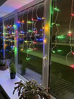 Гирлянда светодиодная "Бахрома" 2мх1м 62LED 24В IP44 мультиколор ( без трансформатора Б0041911) | Код. Б0041906 | ЭРА