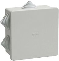 коробка КМ41235 распаячная для о/п 85х85х40 мм² IP44 (RAL7035, 6 гермовводов) | код. UKO11-085-085-040-K41-44 | IEK