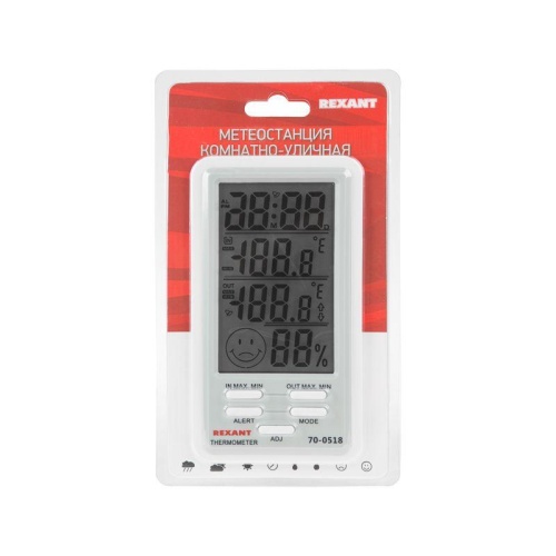Метеостанция комнатно-уличная | код 70-0518 | REXANT фото 5 Метеостанция комнатно-уличная | код 70-0518 | REXANT фото 5