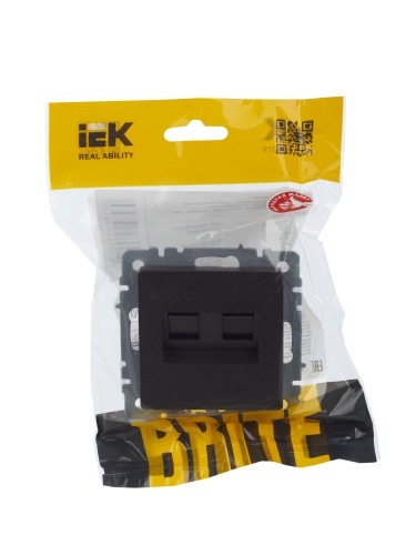 BRITE Розетка двойная RJ11+RJ45 кат.5E РК/Т12-БрТБ темная бронза | код BR-KT20-O-1-K45 | IEK фото 8 BRITE Розетка двойная RJ11+RJ45 кат.5E РК/Т12-БрТБ темная бронза | код BR-KT20-O-1-K45 | IEK фото 8