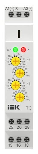 Реле циклическое реверсивное TC 2 контакта 12-240В AC/DC AC IEK CTR-450-TC-2-1HD-U240-C00