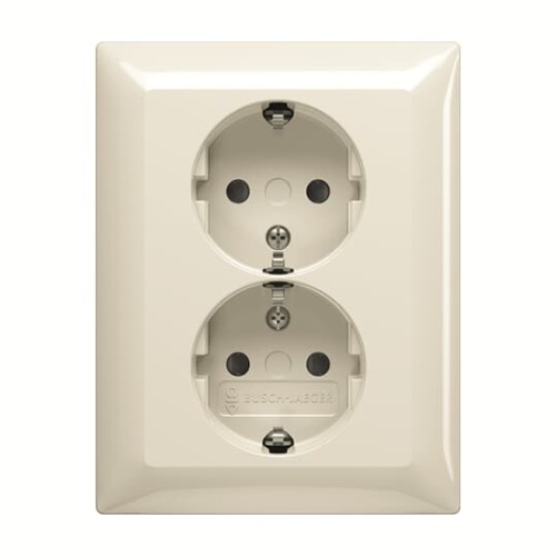 Basic 55 - Розетка 2x2P+E нем. стд. (сл.кость) | код 2TKA00003903 | ABB