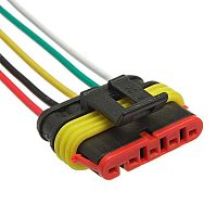 Разъём авт. соединитель RUICHI DJ7051-1..5-21 (18AWG 200 мм), 12/ 24 (DC) В | код 99795 | Ruichi