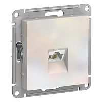 ATLASDESIGN РОЗЕТКА компьютерная RJ45, кат. 6A, механизм, ЖЕМЧУГ | код ATN000486 | SCHNEIDER ELECTRIC