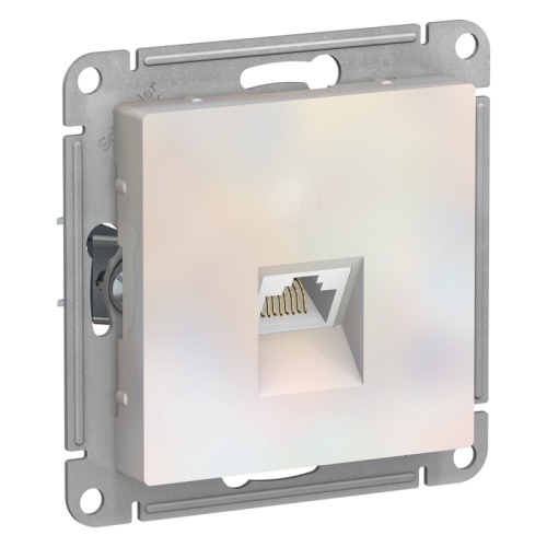 ATLASDESIGN РОЗЕТКА компьютерная RJ45, кат. 6A, механизм, ЖЕМЧУГ | код ATN000486 | SCHNEIDER ELECTRIC