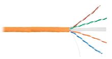 Кабель U/UTP 4 пары кат. 6 LSZHнг(B)-HF Оранж. (уп.305м) | код EC-UU004-6-LSZH-OR | NETLAN