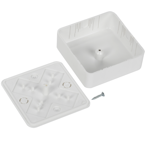 Коробка распаячная КМ для открытой проводки 75х75х28мм белая | код UKO10-075-075-028-K01-E | IEK фото 3