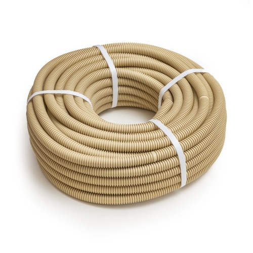 Труба гофрированная ПП легкая 350 Н негорючая (НГ) стойкая к ультрафиолету сосна с/з d25 мм (25м/2250м уп/пал) Промрукав | код PR02.01190 | ПРОМРУКАВ фото 3