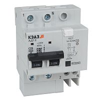 Автоматический выключатель дифференциального тока АД12-23C20-АC-УХЛ4 (2P, C20, 100mA) 4,5кА | код 318743 | КЭАЗ