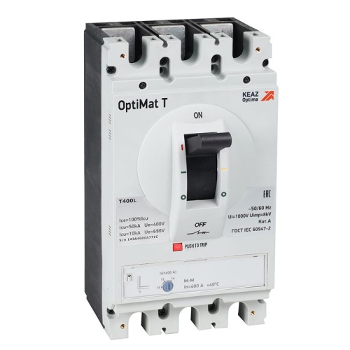 Выключатель автоматический OptiMat T630V TM 630A 3P | код 356603 | КЭАЗ Выключатель автоматический OptiMat T630V TM 630A 3P | код 356603 | КЭАЗ