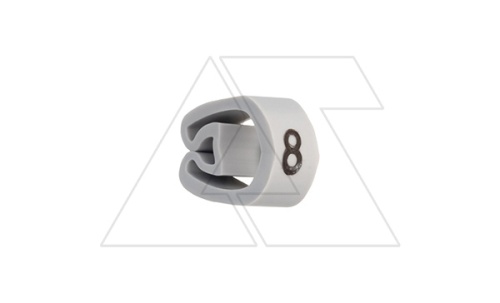 Маркер кольцевой RMS-03 59748-8, D кабеля 4-10mm, 4-16mm2, символ 8, PVC, серый (упак. 500шт.) | код 4387728 | Cembre