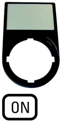 Шильдик ON с держателем 30х50, цвет черный, M22S-ST-GB6 | код 216496 | EATON