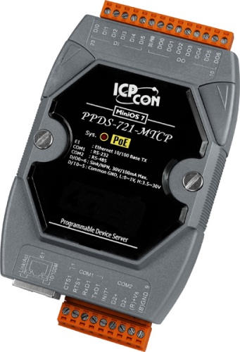 PPDS-721-MTCP CR Programmable Device Server with PoE, Modbus Gateway, 1 RS-232 port and 1 RS-485 port | код 00-06083294 | ICP DAS
