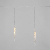 Гирлянда "Айсикл" (бахрома) "Сосульки" 1.5х0.25м LED тепл. бел. провод прозр. | код 303-067 | Neon-Night