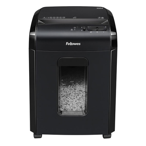 Шредер Fellowes PowerShred 10M (секр.P-5) перекрестный 10лист. 19лтр. скобы пл.карты | код 1146203 | FELLOWES