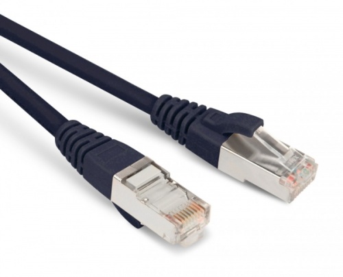 Патч-корд F/UTP экран. Cat.5е LSZH 10 м черный, Hyperline PC-LPM-STP-RJ45-RJ45-C5e-10M-LSZH-BK | код 30999 | Hyperline