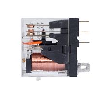 Реле миниатюрное промышленное, 1CO, ком. ток 12А, AgSnO2, напряжение 24V DC, опция: светодиод | код IR-24DC-1CO | DKC