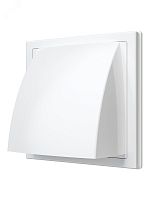 Выход стенной вытяжной с обратным клапаном 150х150 с фланцем D100, из ASA пластика, цвет Белый | код 1515К10ФВ | ERA