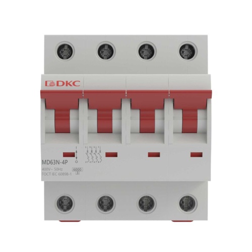 Выключатель автоматический модульный 4п D 25А 6кА YON max MD63N DKC MD63N-4PD25 фото 2 Выключатель автоматический модульный 4п D 25А 6кА YON max MD63N DKC MD63N-4PD25 фото 2