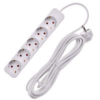 UMA Удлинитель У05 5 мест 2P+PE 5м 3х1мм2 10А белый IEK | код UM-YP10-10-05-05-Z-K01 | IEK