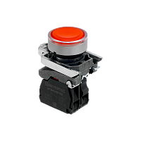 Кнопка красная с подсветкой, 1NС, 24V AC/DC, IP65, металл MTB4-BW34721 | код 137166 | MEYERTEC