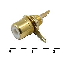 Разъём RCA RUICHI 7-0234W GOLD/RS-115G, 50 В | код 82028 | Ruichi