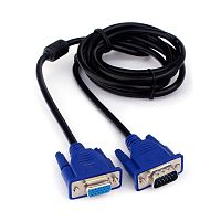 Кабель удлинитель VGA Pro Gembird CC-PVGAX-6, 15M/15F, 1.8м, экран, феррит. кольца, пакет | код CC-PVGAX-6 | Gembird