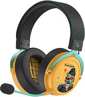 Наушники с микрофоном A4Tech Bloody MR595 Renegade желтый/рисунок мониторные BT/Radio оголовье (MR595) | код 2000429 | A4TECH