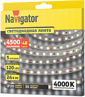 Лента светодиодная 95 301 NLS-2835W120-9.6-IP20-24V (уп.5м) Navigator 95301