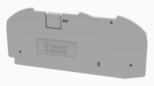 D-DS6-TW-01P-11-00Z(H) Крышка торцевая серая для клемм DS6-TW | код 11060000239 | DEGSON