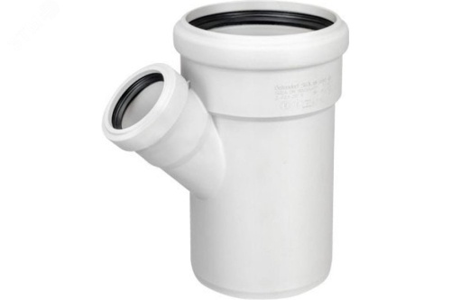 Тройник двухраструбный 45 град. 110х50 для бесшумной канализации | код 335240 | Ostendorf