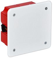 коробка КМ41022 распаячная 92х92x45мм² для полых стен (с саморезами, пластиковые лапки, с крышкой ) | код. UKG11-092-092-045-P | IEK